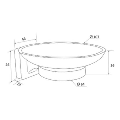 Jabonera - Porta Jabón Para Baño Lucca Cromo
