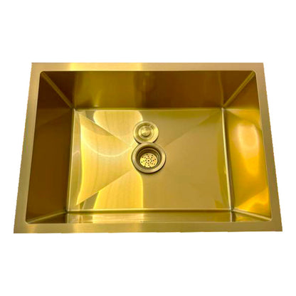 Lavaplatos En Acero Inoxidable Dorado 60*45cm + Accesorios