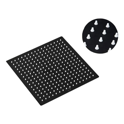 Mono Control Cuadrado Negro + Ducha 30x30cm A Techo