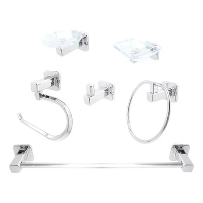 Juego De Accesorios Para Baño Base Cuadrada Abs X6