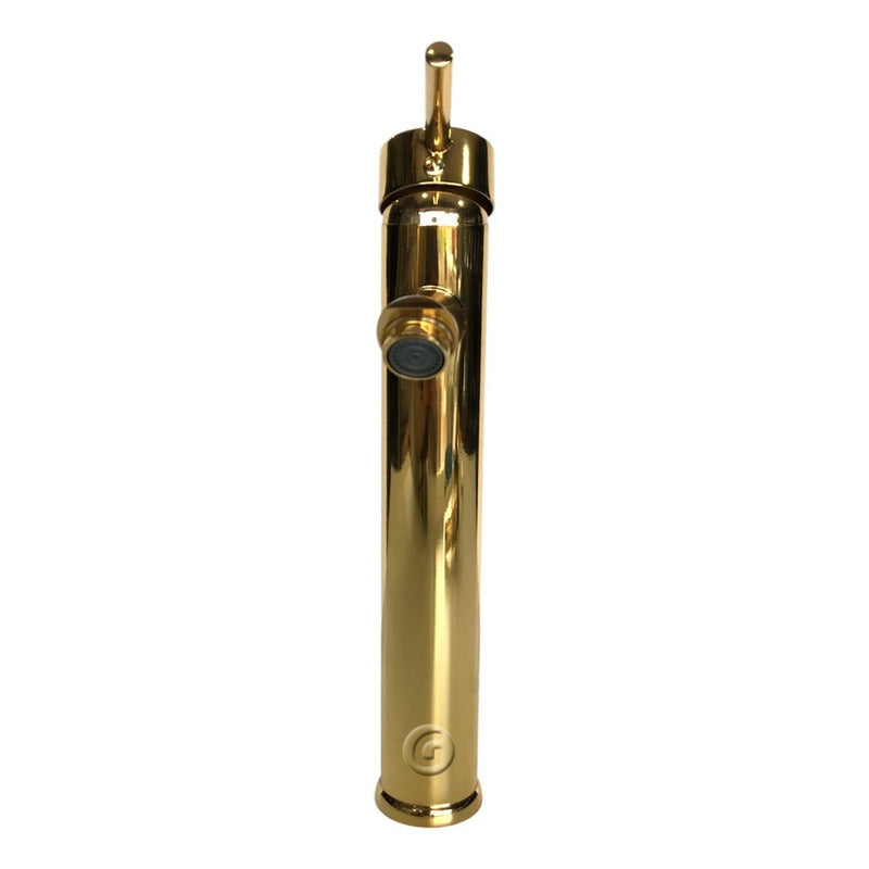 Llave  Lavamanos Grifo Pico Recto  Vintage Oro Laton