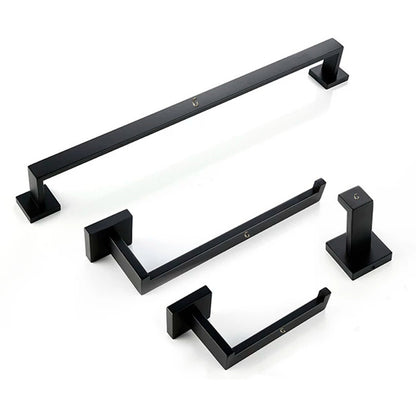 Juego De Accesorios Para Baños 4 Piezas, De Lujo Negro Mate