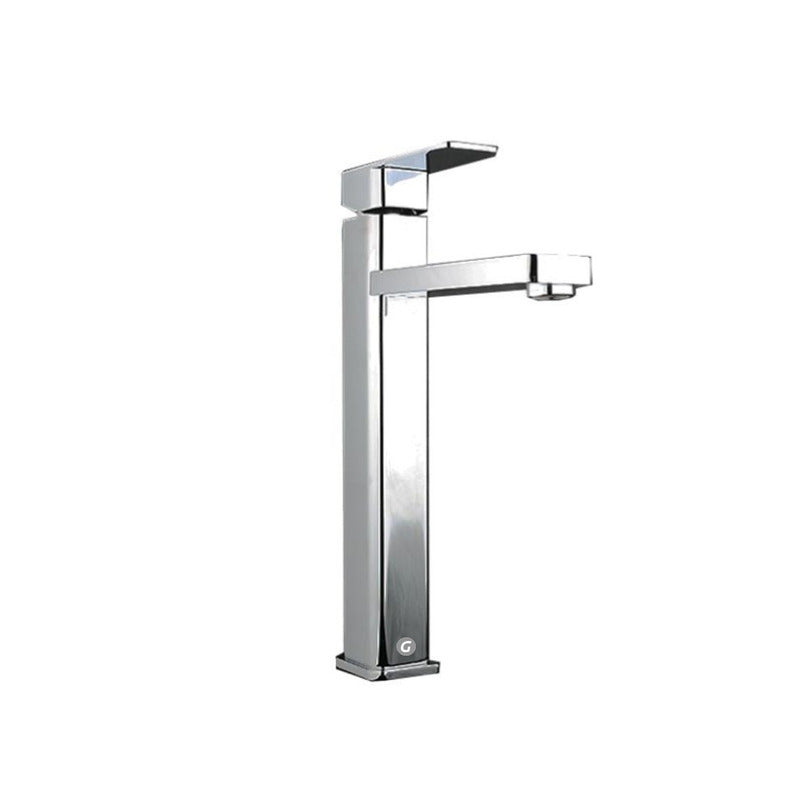 Griferia Monocontrol Cuadrado Poste Alto Cuello Largo