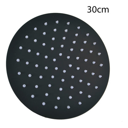 Regadera Ducha Negro Mate Redonda 12 Pulgadas
