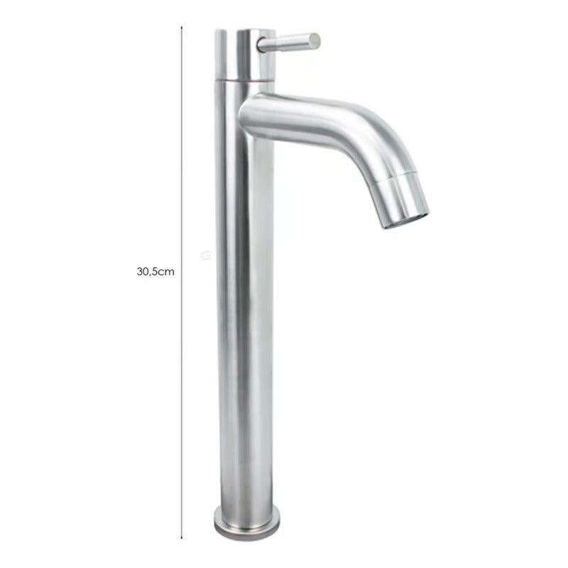 Kit Lavamanos Rectangular+griferia Agua Fria Plateada C+push