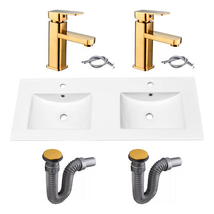 Combo Placa Doble Lavam.121*46,5cm+grifo Monoc.+push Oro2
