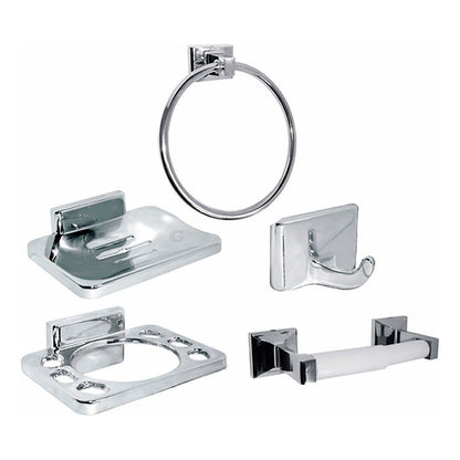 Juego De Accesorios Para Baño Mosini Cromado X5