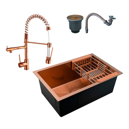 Combo Lavaplatos 70*45cm+griferia Lvp Gourmet Rose+acc