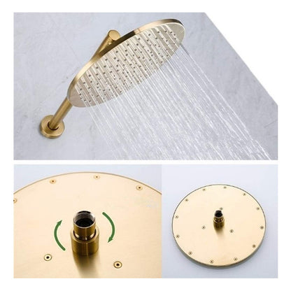 Regadera Ducha Oro Gold Redonda 12 Pulgadas