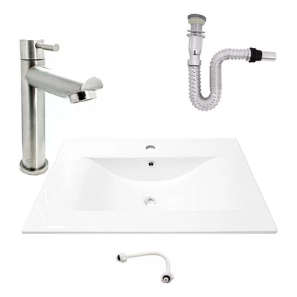 Kit Placa Lavamanos 71*46.5cm+griferia Agua Fria+push Flex.8
