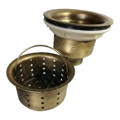 Desague /canasta Vintage Bronce Antiguo
