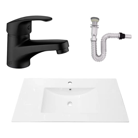 Kit Placa Lavaman.91*46.5cm+griferia Monocontrol+push Flex29