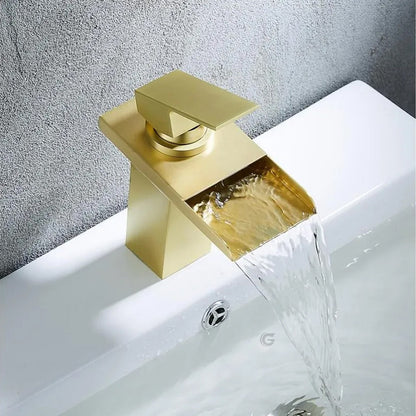 Griferia Monocontrol Lavamanos Cascada Baja Vintage Gold