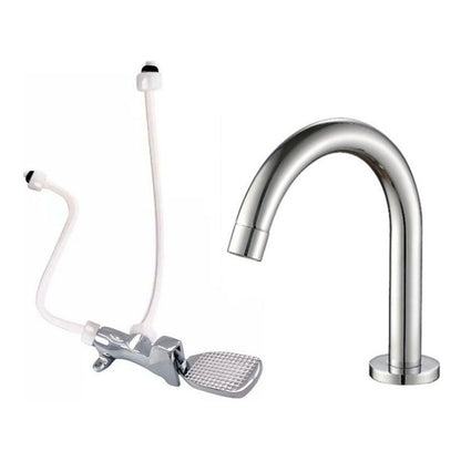 Kit Griferia Industrial Llave Pedal Con Cuello Y Acoples