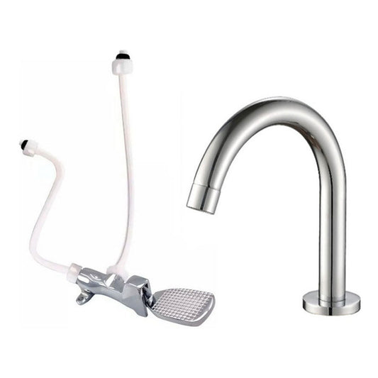 Kit Griferia Industrial Llave Pedal Con Cuello Y Acoples