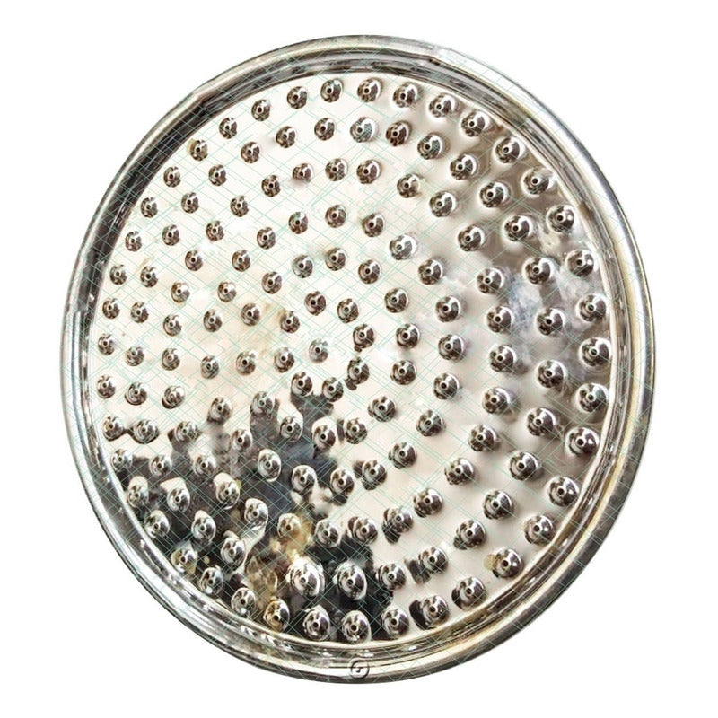 Ducha Con Tubo De 40cm Cobre Acabado Niquel 25cm