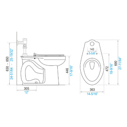 Sanitario Quantum Delux Sin Tapa Blanco