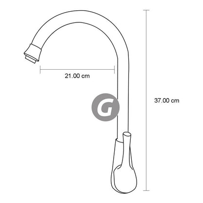 Griferia Para Lavaplatos Monocontrol Cuello Cisne Vintage