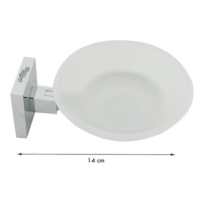 Portajabonera Para Baño Base Cuadrada Bronce