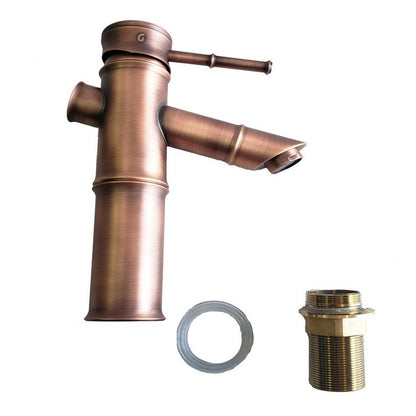 Mezclador Lavamanos Monocontrol Bamboo Cobre Antiguo