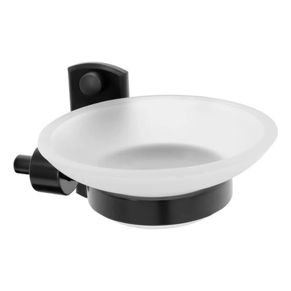Jabonera Rectangular En Aluminio Con Plato En Cristal