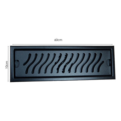 Rejilla De Piso Ranurada 30x10cm Negro Mate