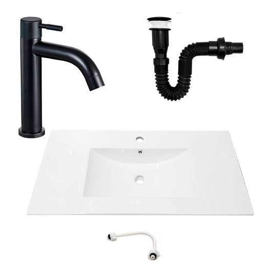Combo Placa Lavamanos 91*46,5cm+grifo Agua Fria+push Negro4