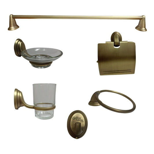 Juego Accesorios 6 Piezas Bronce Antiguo