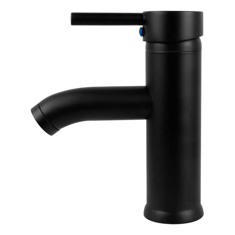 Griferia Llave Lavamanos Baja Tubular Negra