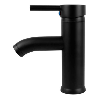 Griferia Llave Lavamanos Baja Tubular Negra