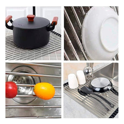 Rejilla Escurridor Retráctil Multiusos Cocina Lavap.negro