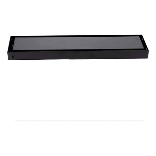 Rejilla De Piso Invisible Negro Mate 30 X 10cm