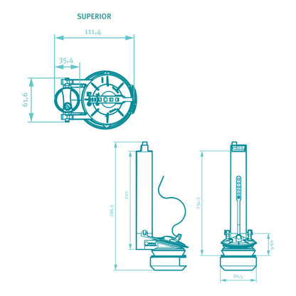 Conjunto De Grifería Tanque Sanitario 32cm Atlas Palanca