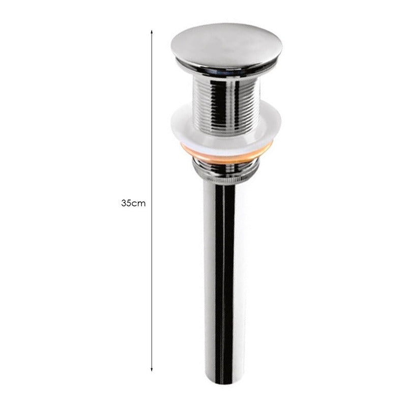 Desagüe De Push 20cm Sin Rebose Cromado