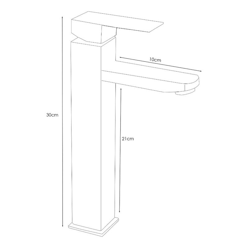 Kit Lavamanos Rectangular+grifo Monocontrol Cuadrada Cromo