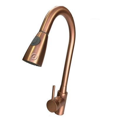 Llave Griferia Lavaplatos Extraible Acabado Cobre Satin