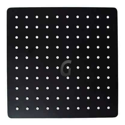 Regadera Para Ducha 25x25 Cm Color Negro Acabado Mate.
