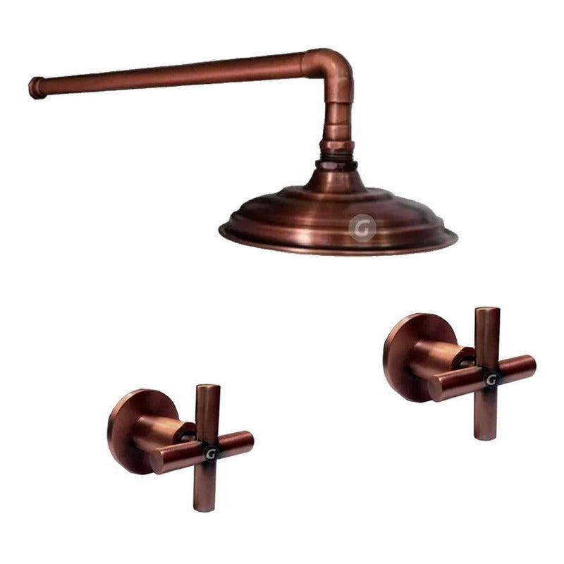 Registro Ducha Bronce Antiguo -vitage-