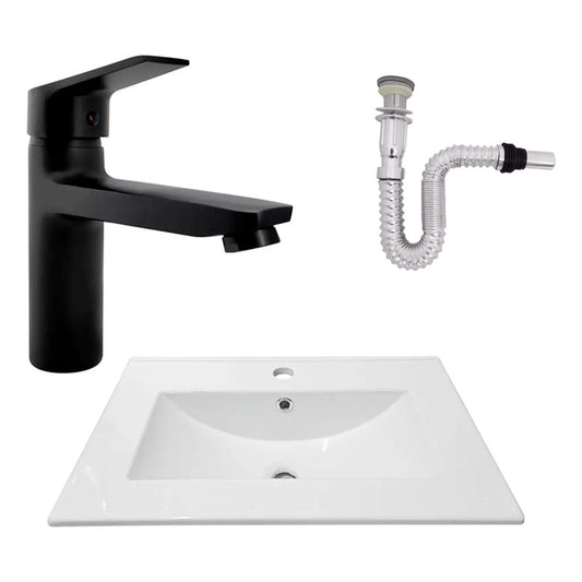Kit Placa Lavamanos 61*40cm+griferia Monocontrol+push Flex21