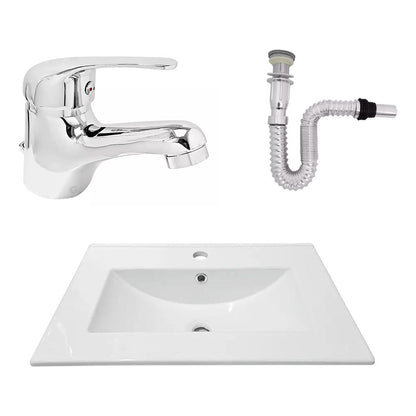 Kit Placa Lavamanos 61*40cm+griferia Monocontrol+push Flex20