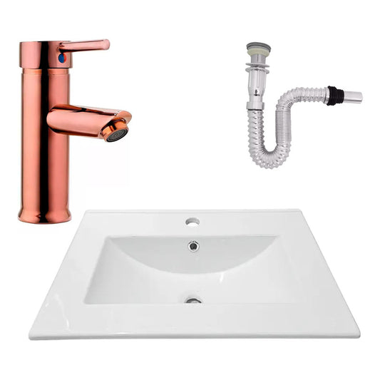 Kit Placa Lavam. 61*46.5cm+griferia Monocontrol+push Flex6