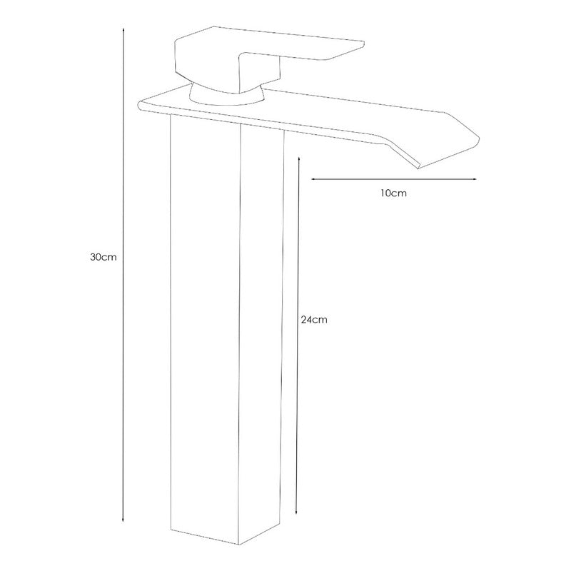 Kit Lavamanos Rectangular+grifo Monocontrol Negro Casc.+push
