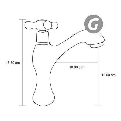 Griferia Vintage Cobre Antiguo Chorro De Agua Fria