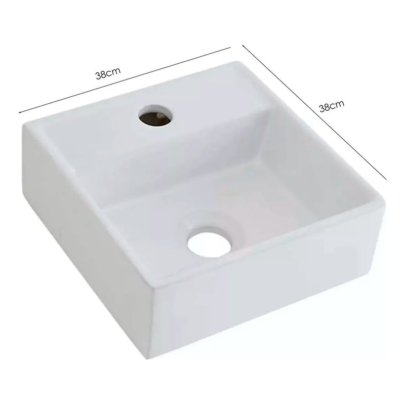 Lavamanos En Porcelana Blanco De Colgar, Solo.