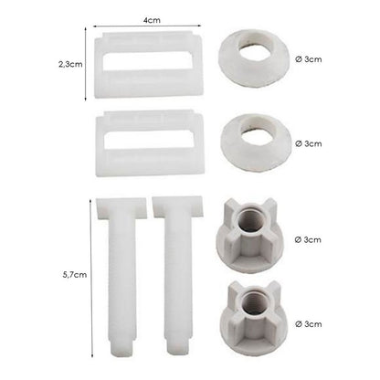 Tornillo Plástico Para Asiento Caída Lenta Base 4cm