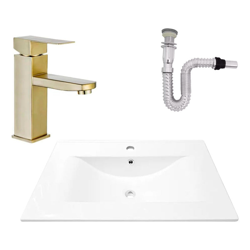 Kit Placa Lavam. 71*46.5cm+griferia Monocontrol+push Flex1