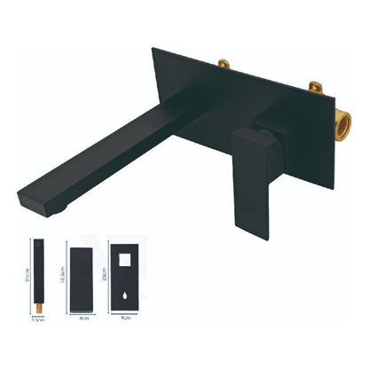 Griferia De Pared Para Lavamanos, Cobre Inverso Semi Mate