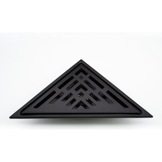 Rejilla De Piso Triangular En Acero Negro Mate 20x28cm