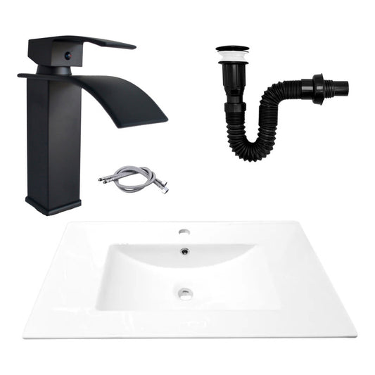 Combo Placa Lavamanos 81*46,5cm+grif.monocontrol+push Negro4