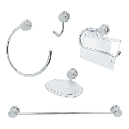 Juego De Accesorios Para Baño Aqua X5 Piezas Cromado